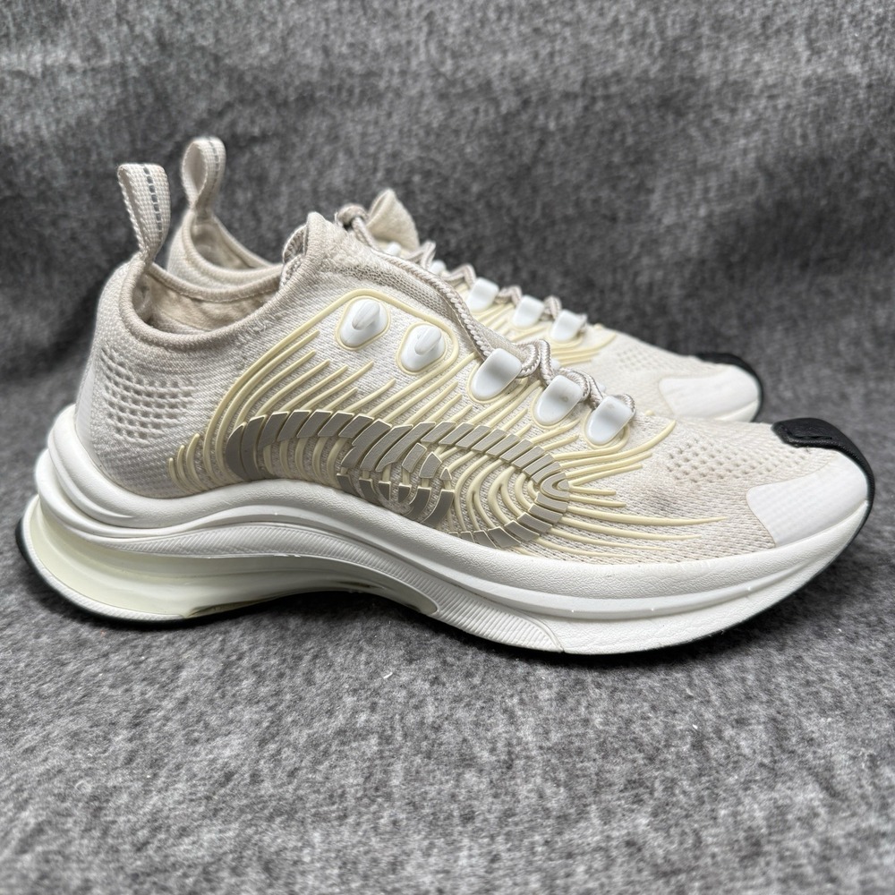 Gucci Run GG Sneaker Womens 37 US 7 Beige Ivory Interlocking G Italy